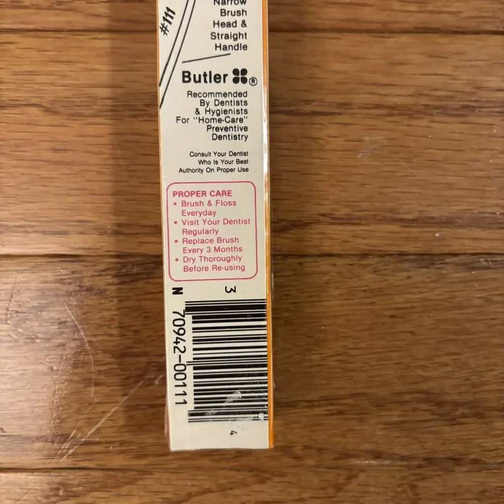 GUM Butler 111 3-Row Youth Toothbrush Soft Rounded Velvet Tip - Vintage NEW